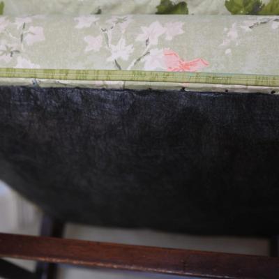 Pair of Vintage Wing Chairs in Floral Upholstery