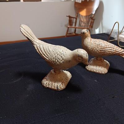 2 CAST IRON BIRDS