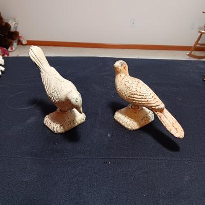 2 CAST IRON BIRDS