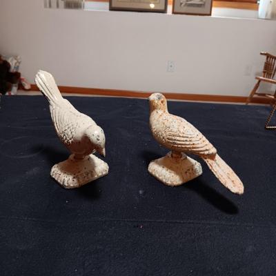 2 CAST IRON BIRDS