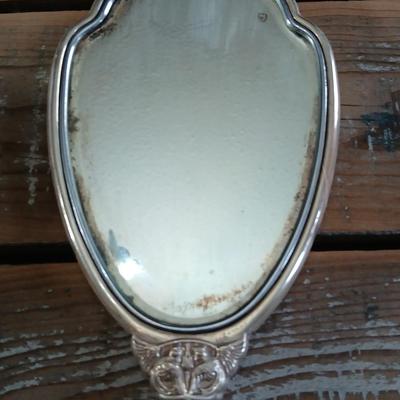Antique Sterling Silver marked Hand mirror