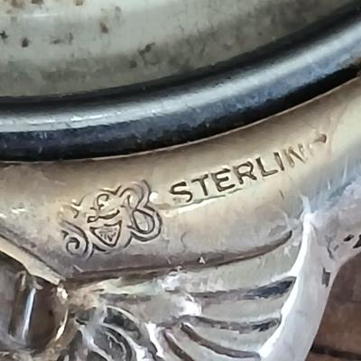 Antique Sterling Silver marked Hand mirror