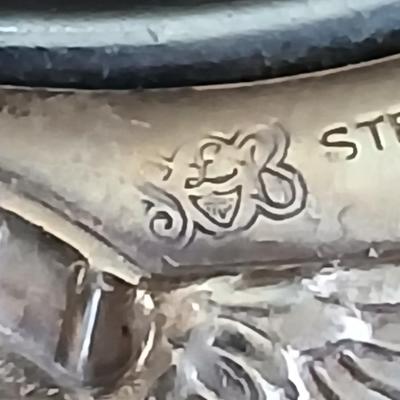 Antique Sterling Silver marked Hand mirror