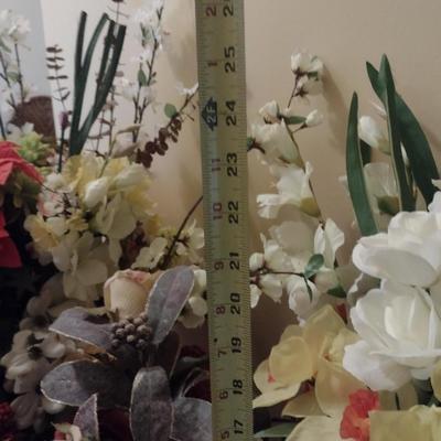 Collection of Artificial Flower Arrangements