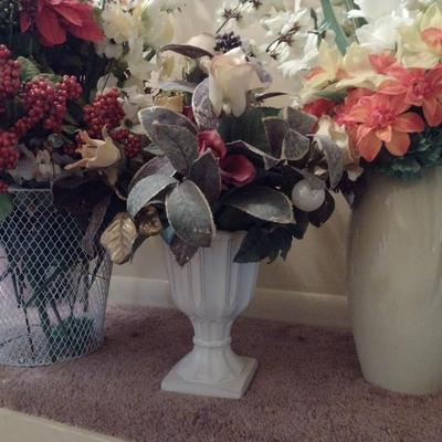Collection of Artificial Flower Arrangements