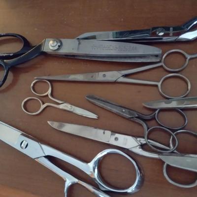 Collection of Sewing and Crafting Scissors Various Styles