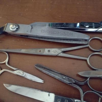 Collection of Sewing and Crafting Scissors Various Styles