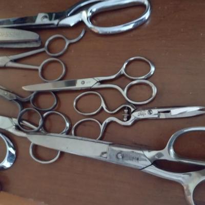 Collection of Sewing and Crafting Scissors Various Styles