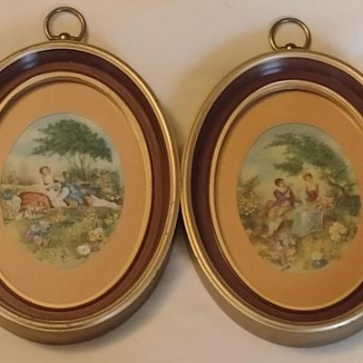 Pair of Vintage Needlework Framed Art