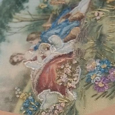 Pair of Vintage Needlework Framed Art