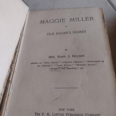 Set of Three Antique Classic Books 'Last of the Mohicans' 1901, 'Ivanhoe' 1905, and 'Maggie Miller' Undated