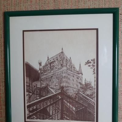 Framed and Numbered "Fairmont Le Château Frontenac"