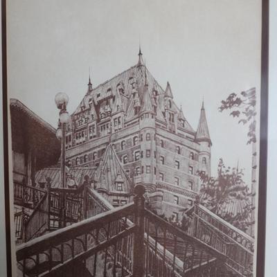 Framed and Numbered "Fairmont Le Château Frontenac"