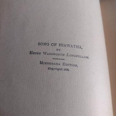 Early Print 'Song of Hiawatha' Minnehaha Edition 1898 by Henery Wadsworth Longfellow