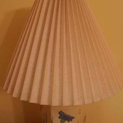 Mid Century Floral Butterfly Ginger Jar Table Lamp