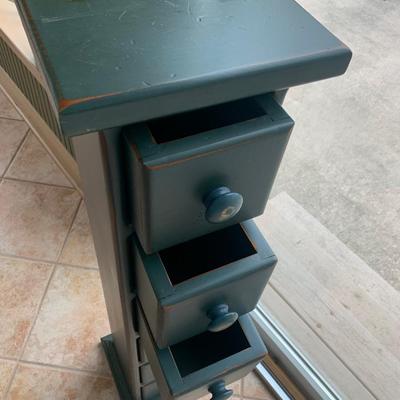 Green Six Drawer Storage Decor