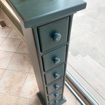 Green Six Drawer Storage Decor