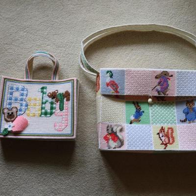 Vintage Handmade Baby Tote Bags