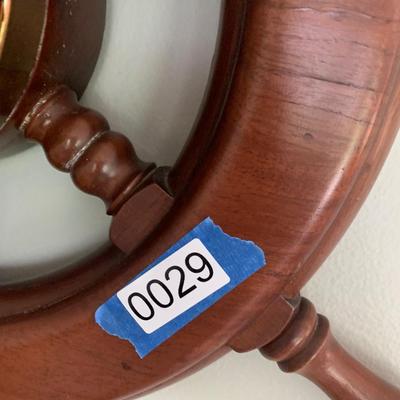 Ships Wheel Brass Navy Clock