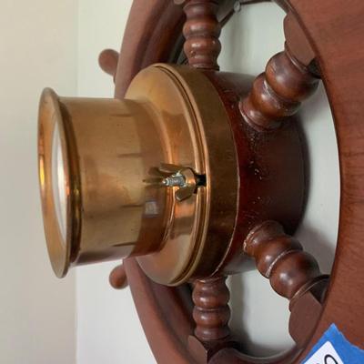 Ships Wheel Brass Navy Clock