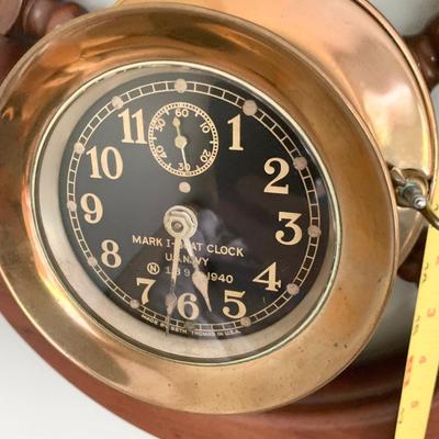 Ships Wheel Brass Navy Clock
