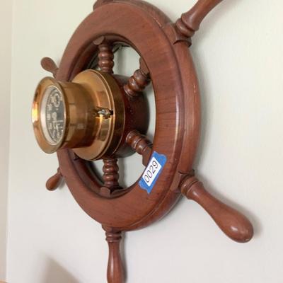 Ships Wheel Brass Navy Clock