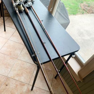 Vintage Fishing Poles & Penn Reels Lot