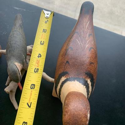Signed Carved Wood Shore Birds Lot