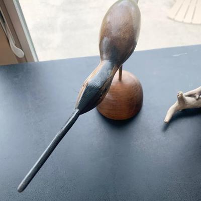Signed Carved Wood Shore Birds Lot