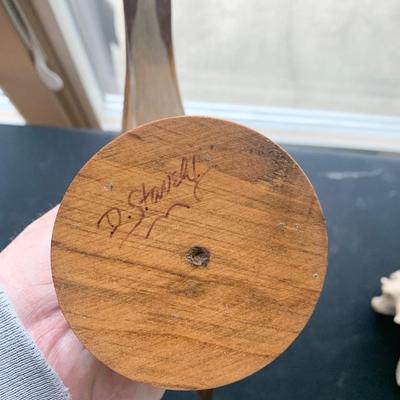 Signed Carved Wood Shore Birds Lot