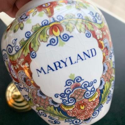 Vintage Delft Maryland Tea Caddy