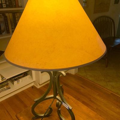 PAIR Matching Heavy Iron Table Lamps
