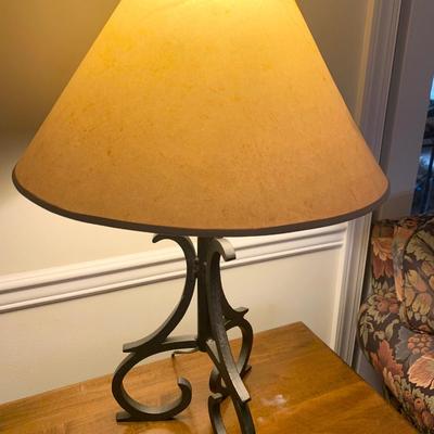 PAIR Matching Heavy Iron Table Lamps