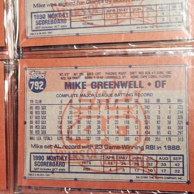 1991 Topps Complete Set Baseball Cards 1-792