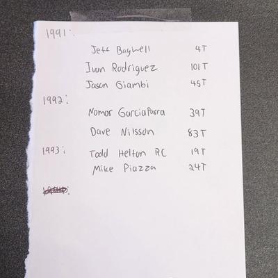 Topps Traded Sets Baseball Cards 1991 1992 1993