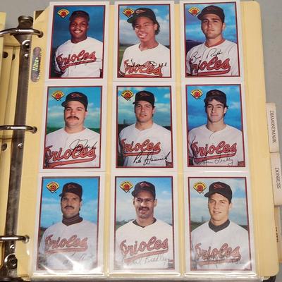 Baseball Cards Album Baltimore Orioles Team Sets Action Pack to Score