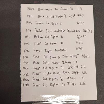 Baseball Cards Album Baltimore Orioles Team Sets Action Pack to Score