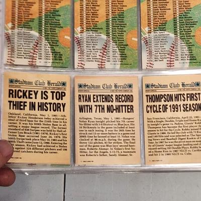 1991 Topps Stadium Club Baseball Cards Complete set Series 1 & 2 + Dome Set