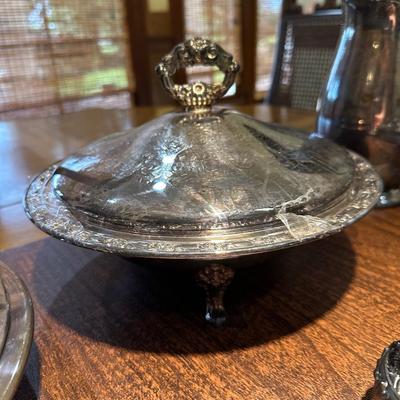 Collection of Assorted Silver-Plated Dish Ware