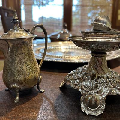 Collection of Assorted Silver-Plated Dish Ware