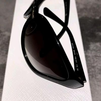 PRADA SPECIAL PROJECT OPR 22VS Black Light Grey Shaded 1AB0A7 Sunglasses