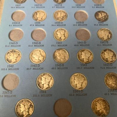 Mercury & Roosevelt Dimes Lot - Approx 60 Silver Dimes