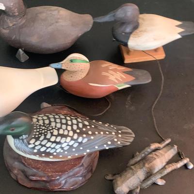 Large lot of Wood Mini Duck Decoys