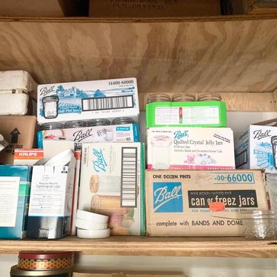 Large Lot of Canning Jars & Related Items