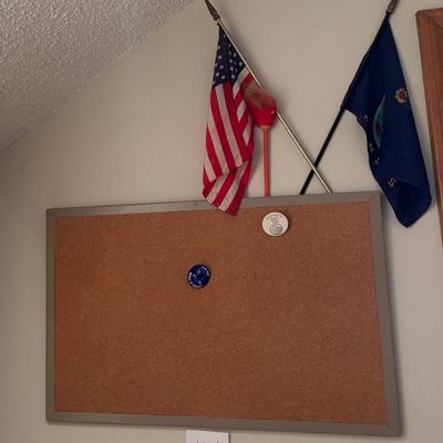 Cork Board and Flags