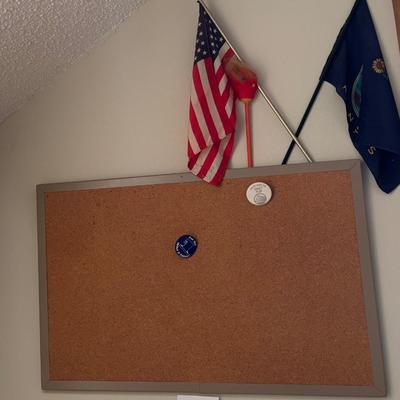 Cork Board and Flags