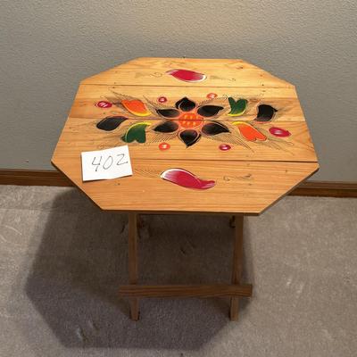 Vintage Hand Painted Folding Table
