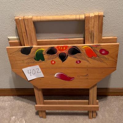 Vintage Hand Painted Folding Table