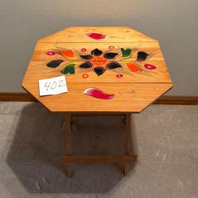 Vintage Hand Painted Folding Table