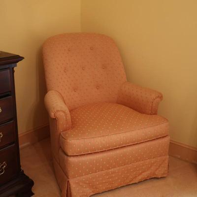 Vintage Tufted Upholstery Pink Chair
